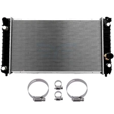 Radiator CU1826 w/ Universal Oil Hose Clamps For 1996-2004 Chevy S10 GMC Sonoma