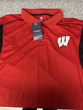 RARE Wisconsin Badgers 2XL Polo Shirt by FANATICS - NCAA Item  FAST FREE SHIP 