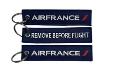 Set 3 Keychain AIR FRANCE - RBF - 130*30mm twill+embroidery