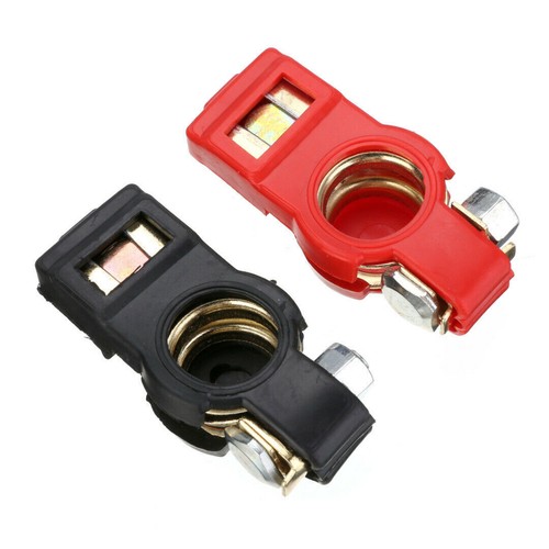 2x Car Van Caravan Battery Clamps Quick Release Battery Terminal Clip Connector - Picture 3 of 8