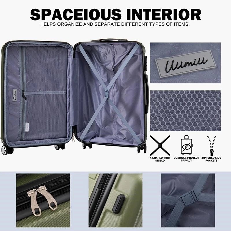 Luggage Set 3 Piece Expandable Suitcase TSA Lock Double Spinner Wheels HardSide - Image 4 of 4