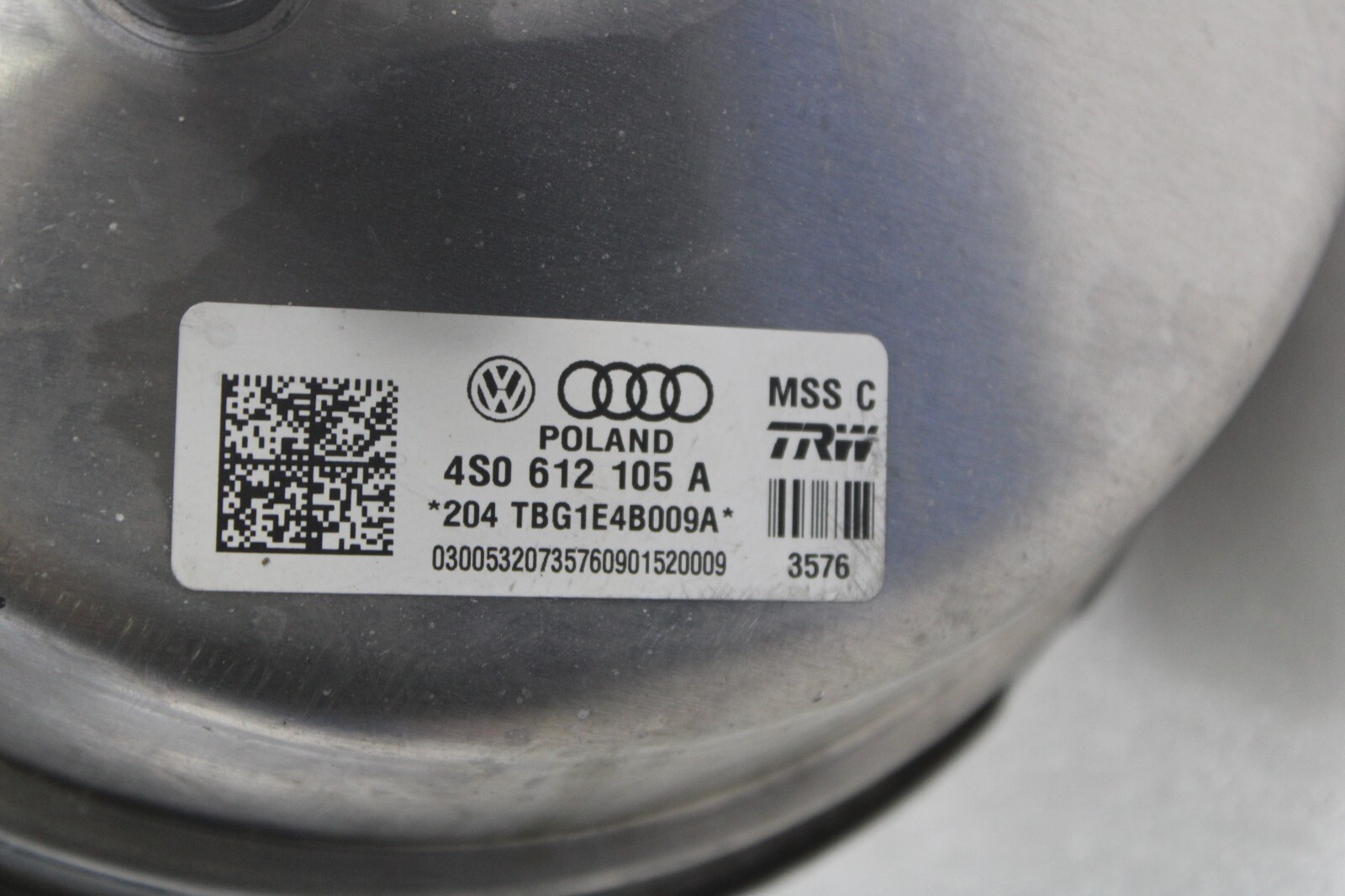 Lamborghini Huracan, LP610, Power Brake Booster, Booster Only, Used, 4S0612105A