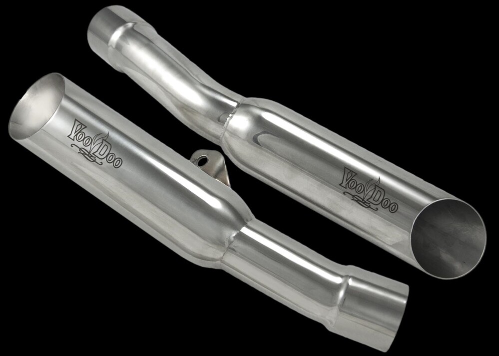 Kawasaki Voodoo Polished Dual SlipOn Shorty Exhaust 2008-2011 Kawasaki ZX-14