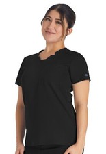 Dickies Balance Scrubs Notched V-Neck Top DK671 BLK Black Free Shipping
