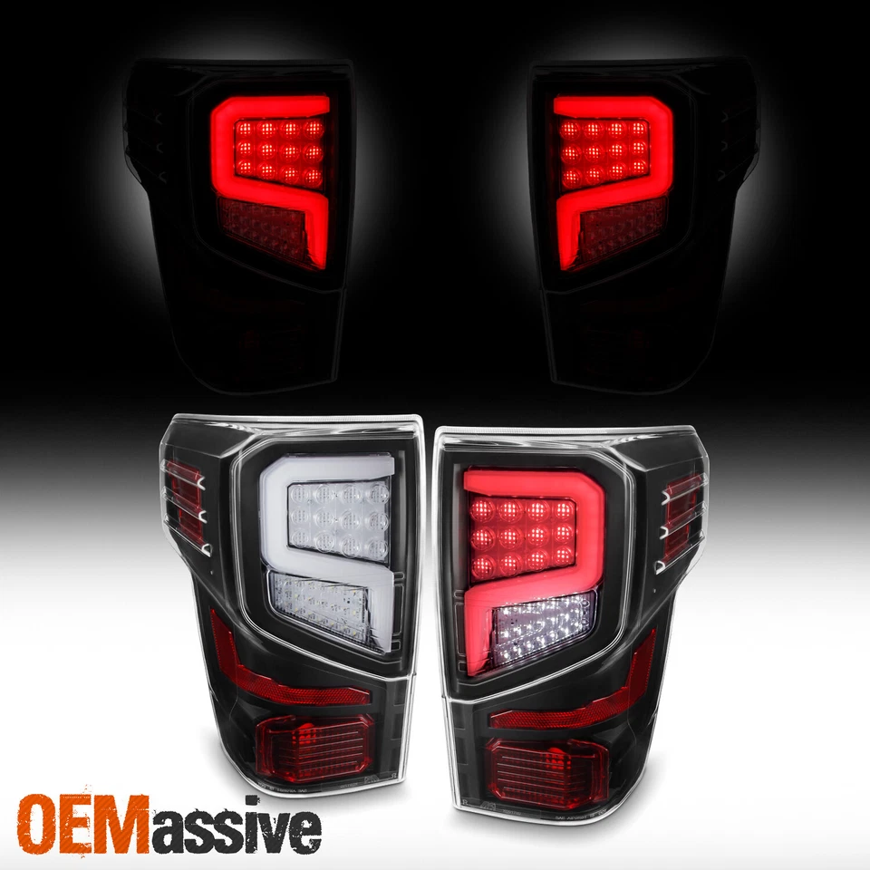 Luces traseras LED para Nissan Titan 2016-2021 lámparas de freno conjuntos de carcasa negros Foto 2 de 4