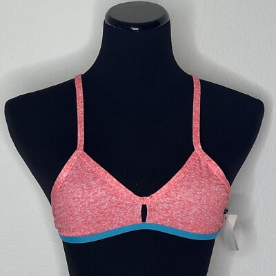 Jolyn Vent Bikini Top Small Red teal trim New With Tags