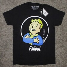 Fallout Shirt Mens Small Black Vault Boy Graphic Tee Bethesda Video Game Mens