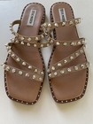 Women's Steve Madden Beige Tan Skyler Rock Stud Sandals - Size 10 - EUC! — photo 1