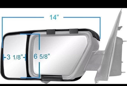 K Source Snap & Zap Custom Towing Mirror Pair for Ford F150, Black - 第 3/7 張圖片