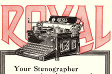 c1900 ROYAL TYPEWRITER COMPANY NEW YORK VINTAGE ADVERTISEMENT Z936 thumbnail