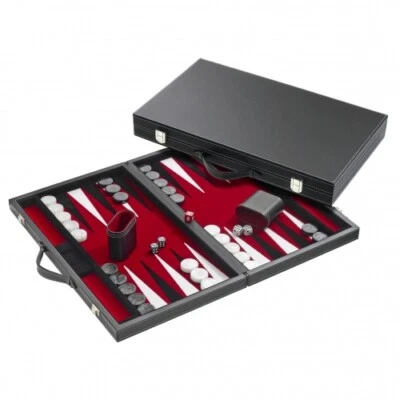 Backgammon - Koffer - Stelios - Kunstleder - groß - Bild 1 von 4