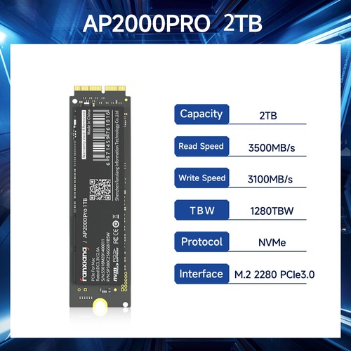 Fanxiang 512GB 1TB 2TB PCIe SSD NVMe Festplatte For APPLE MacBook 2013-2017 - Bild 10 von 13