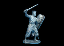 European Knight Late 12th Century 54mm 1/32 Scale Handmade Tin Soldier