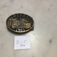 1901 Meers Heavy Brass Belt Buckle