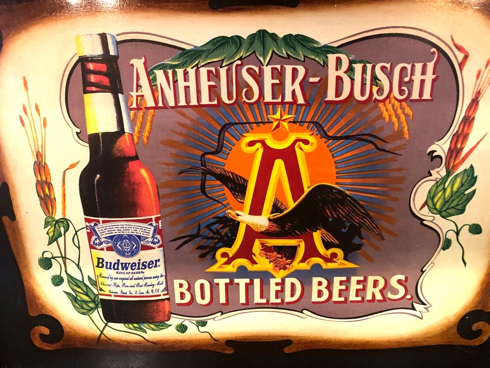 NEOART 2000 ANHEUSER-BUSCH Inc. BUDWEISER ADVERTISING SERVING TRAY 24x16x2.5 - Image 2 of 4