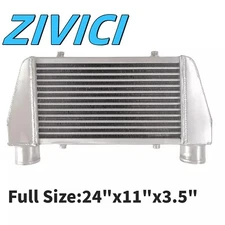 OD=2.5'' Universal 24"X11"X3" Tube & Fin Top Mount Fmic Intercooler Turbocharge