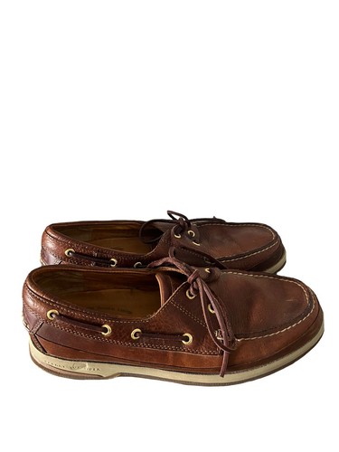 Deerskin Brown Leather Boat Shoes 