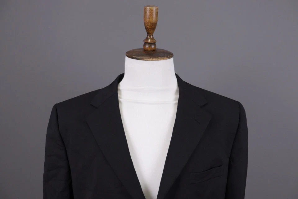 Vintage Versace Classic V2 Black Wool Sport Coat Jacket Size 52 - Image 2 of 4