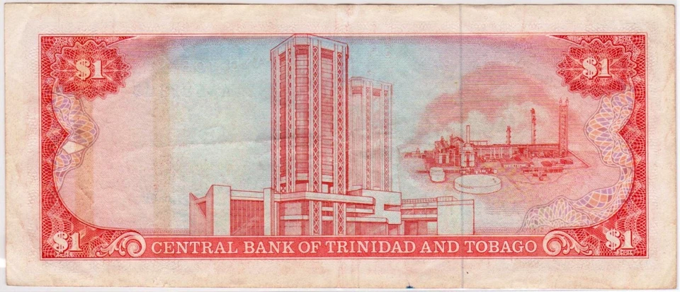 Mazuma *F1064 Trinidad Tobago 1 dollar 1995 AA832168 1st Prefix GVF - Image 2 of 2