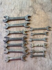 Vintage Patina Wrench Set Drop Forged Made in USA Car Auto Mechanic Hand Tools