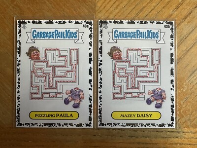 Garbage Pail Kids Kids At Play Black Parallel 43a/43b PUZZLING PAULA/MAZEY DAISY