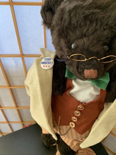 Vintage Teddy B And Teddy G Limited Edition Bear (Teddy Roosevelt ) 1984 #418B - Picture 10 of 20