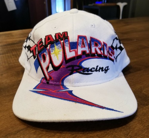 Vtg Team Polaris Racing Hat Embroidered 