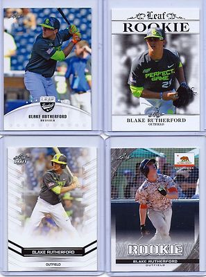 (4) Blake Rutherford 2016 Leaf Draft 4 Karten Rookie Set! New York Yankees!