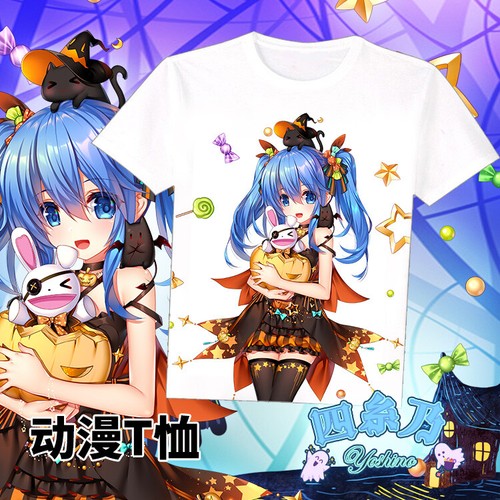 S-3X Date A Live Anime Himekawa Yoshino Short Sleeve T-shirt Casual Cosplay Tops - Afbeelding 1 van 4