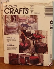 Pattern McCall's Crafts 4345 The Band Box Uncut