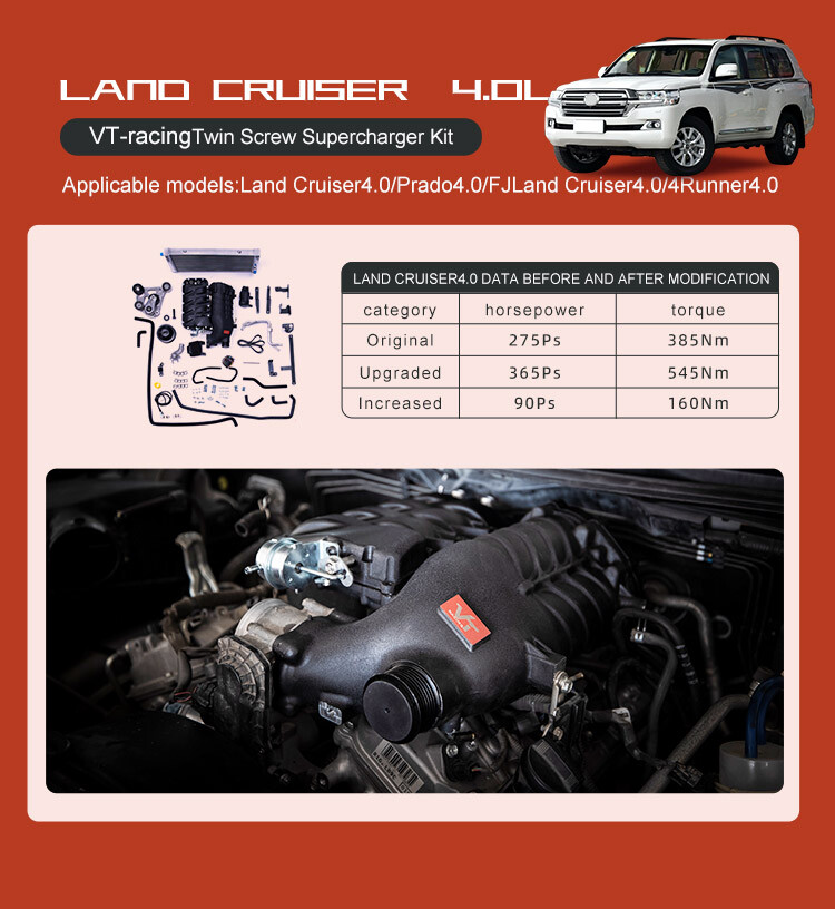 VT Twin Screw Supercharger Kit For Toyota Hilux 2.7L eBay