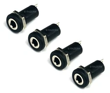 NEW 4-Pack 3.5mm 1/8" Mini Plug Mono Audio Isolated Panel Mount Headphone Jack