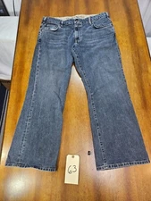 Eddie Bauer Jeans Men's 38 X 30 Bootcut Fit Premium Blue Denim Outdoor Outfitter