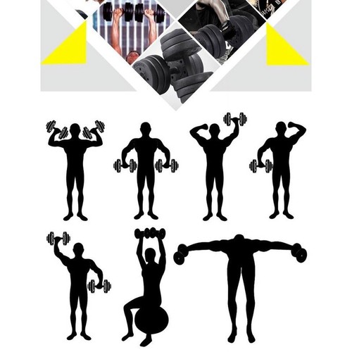Adjustable Dumbbell Set Home Gym Exercise 44lb Weight Plates Spinlock Grips New - Picture 5 of 10