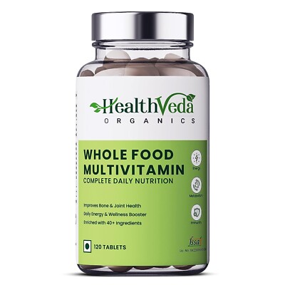Health Veda Organics Whole Food Multivitamin For both Men & Women - 120 Tabs