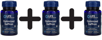 3 x Life Extension Optimized Saffron - 60 vcaps (471,94 EUR/kg)