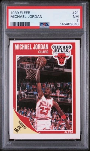 1989 FLEER #21 MICHAEL JORDAN PSA 7