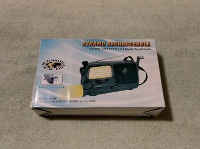 Dynamo Rechargable GH-858 AM/FM Hand Crank Radio And Flashlight ''TESTED WORKS''
