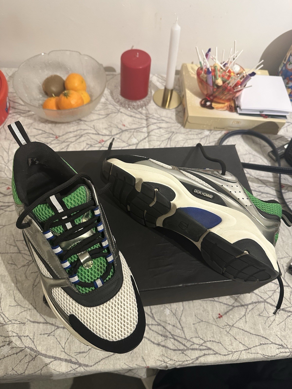RARE Dior B22 Green silver Men's Size 7 9/10 Quality Worn image 3