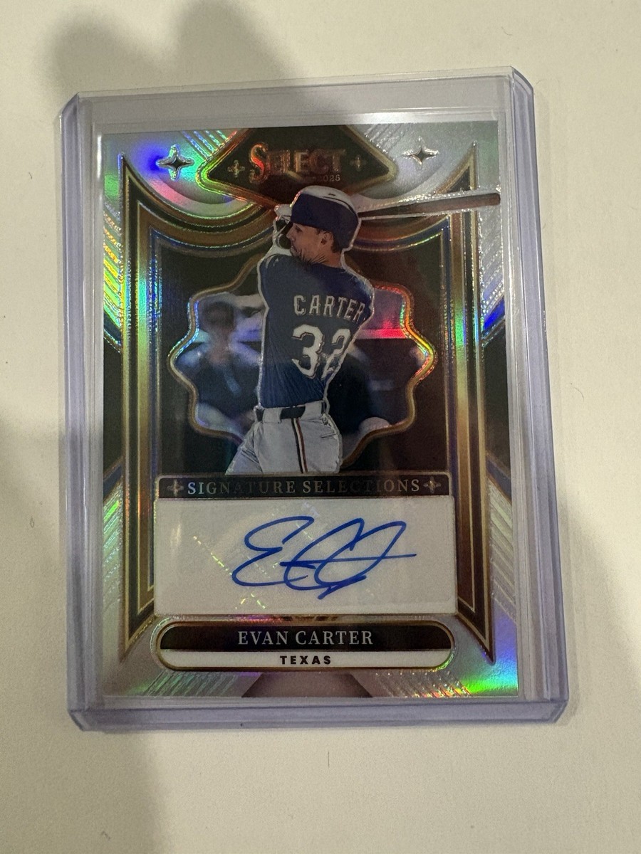2025 Panini Select Signature Selections Silver Prizm Evan Carter
