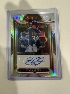 2025 Panini Select Signature Selections Silver Prizm Evan Carter