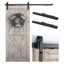 6 FT Sliding Barn Door Soft Close Hardware Kit - 5 ft-10 ft, Smoothly and Qui...