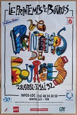 Hervé Di Rosa * LE PRINTEMPS DE BOURGES 1992 * Affiche ORIGINALE 80x120 cm