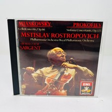 Rostropovich Miaskovsky Prokofiev Cello Concertos CD 1987 Classical EMI Sargent