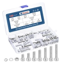 120pcs M6 Socket Head Cap Screws Bolts Nuts Kits, Stainless Steel