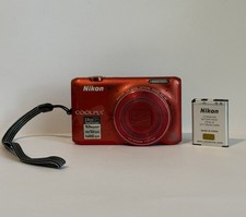 Nikon Coolpix S6400 Red Compact Digital Camera with Battery SUPER CLEAN