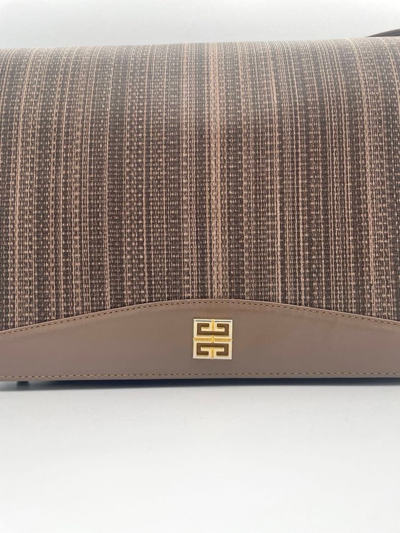 Givenchy Vintage Shoulder Bag PVC Brown Authentic F0210404 thumbnail 7