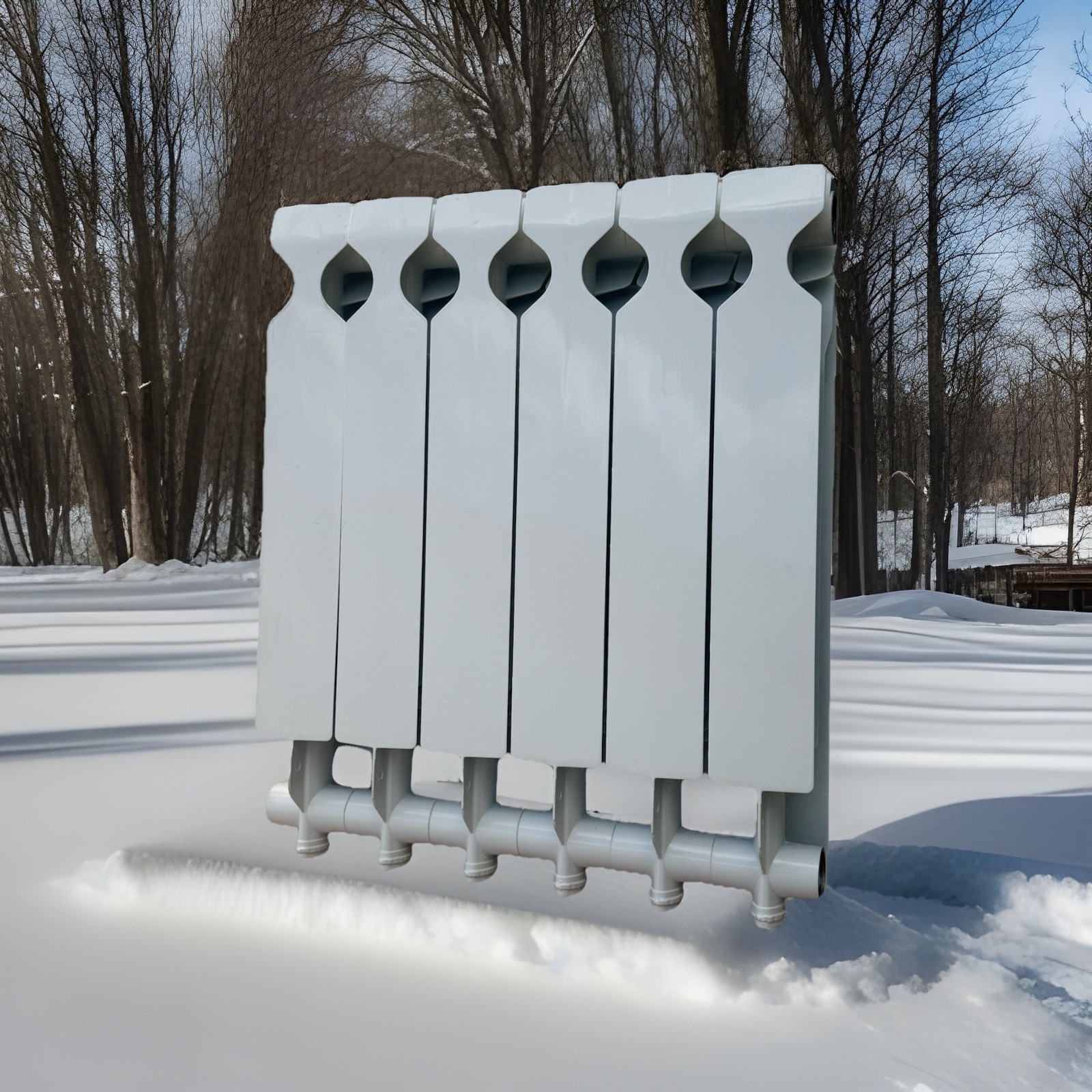 Wall Mounted 6 Panels Aluminum Water Radiator Heater For Home Studio Stylish