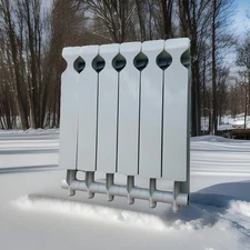 Wall Mounted 6 Panels Aluminum Water Radiator Heater For Home Studio Stylish