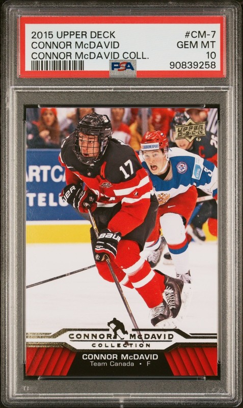 2015 Upper Deck Connor McDavid #CM-7 Connor McDavid Collection PSA 10